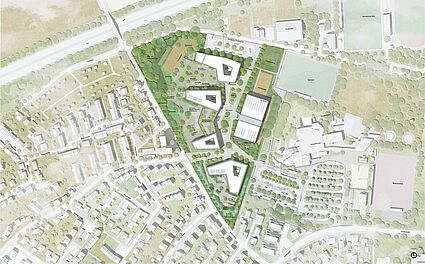 Städtebaulich-landschaftsplanerischer Wettbewerb "Bildungscampus, Dülmen"
